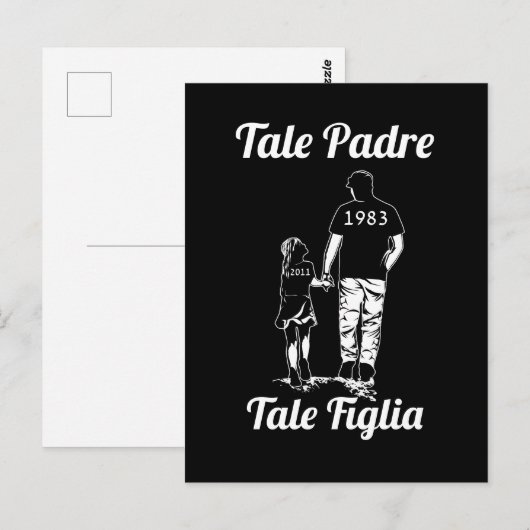 Persoonlijke Vader En Dochter Naam Vaderdag Briefkaart (Voorkant / Achterkant)