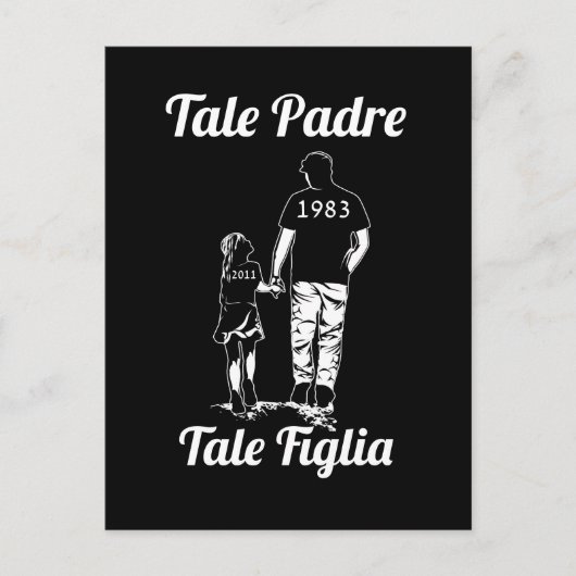 Persoonlijke Vader En Dochter Naam Vaderdag Briefkaart (Voorkant)