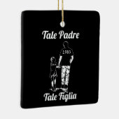 Persoonlijke vader- en dochternaamdag keramisch ornament (Rechts)