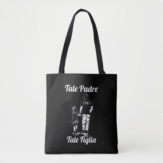 Persoonlijke vader- en dochternaamdag tote bag (Voorkant)