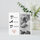 Persoonlijke Vader Foto | Vaderdag Kaart Bericht (Staand voorkant)