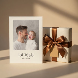 Persoonlijke Vader Fotokaart Aangepaste Vaderdag Feestdagenkaart