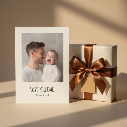 Persoonlijke Vader Fotokaart | Aangepaste Vaderdag Feestdagenkaart