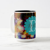 Persoonlijke vader mam Friend Galaxy Space Univers Tweekleurige Koffiemok (Voorkant links)