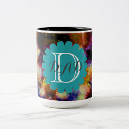 Persoonlijke vader mam Friend Galaxy Space Univers Tweekleurige Koffiemok