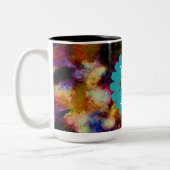 Persoonlijke vader mam Friend Galaxy Space Univers Tweekleurige Koffiemok (Links)