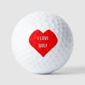 Persoonlijke vader mam Novelty I Love Golf Golfballen (Voorkant)