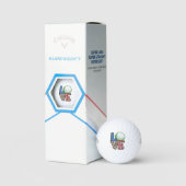 Persoonlijke vader mam Novelty I Love Golf Golfballen (Verpakking)