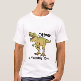 Persoonlijke Vader T Rex Dinosaur Verjaardag T-shirt