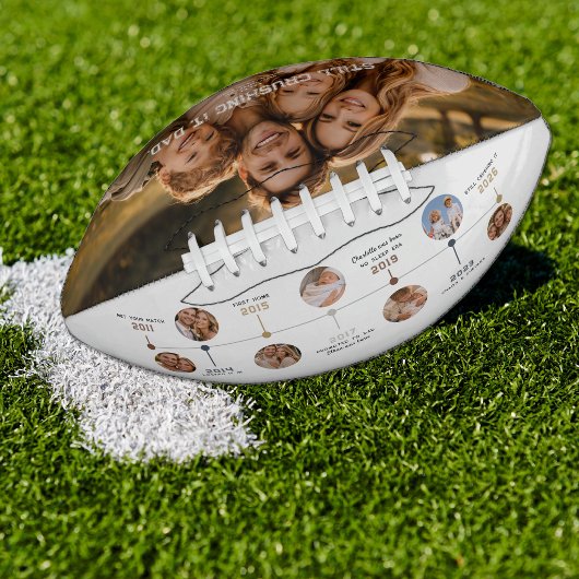 Persoonlijke Vader Tijdlijn Foto Aandenken American Football