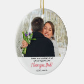 Persoonlijke vader van de aangepaste foto van de B Keramisch Ornament (Rechts)