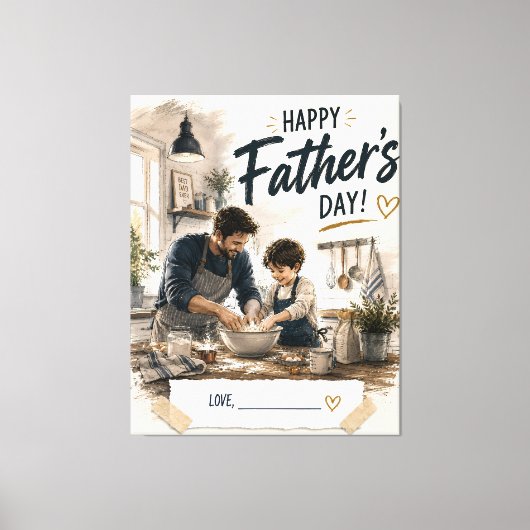 Persoonlijke vader-zoon backdoekprint canvas afdruk (Voorkant)