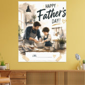 Persoonlijke vader-zoon backdoekprint canvas afdruk (Insitu (Woonkamer))