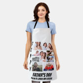 Persoonlijke Vaderdag 9 Foto-collage Schort (Gedragen)