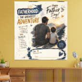 Persoonlijke Vaderdag Avontuur Canvasprint Canvas Afdruk (Insitu (Woonkamer))