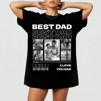 Persoonlijke Vaderdag Best Dad Ever-foto's T-shirt