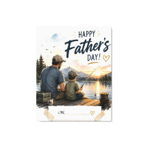 Persoonlijke Vaderdag Canvasprint met Visserijthem