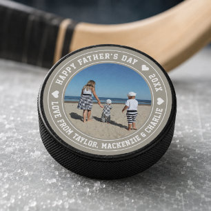 Persoonlijke Vaderdag Foto En Tekst Hockey Puck
