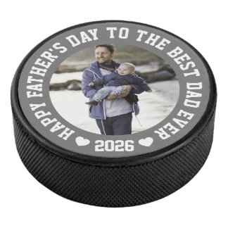 Persoonlijke Vaderdag foto Hockey Puck