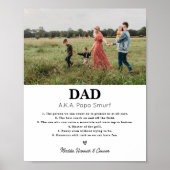 Persoonlijke Vaderdag Gift-foto Poster (Voorkant)