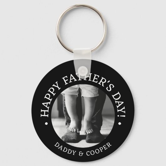 Persoonlijke Vaderdag Gift-foto Sleutelhanger (Voorkant)