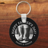 Persoonlijke Vaderdag Gift-foto Sleutelhanger (Achterkant)