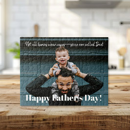 Persoonlijke Vaderdag Held Cute Familie Foto Legpuzzel
