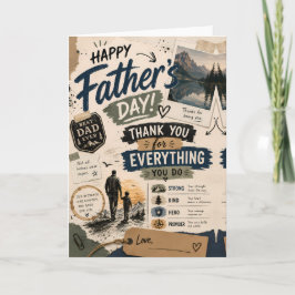 Persoonlijke Vaderdag-herinneringskaart Kaart