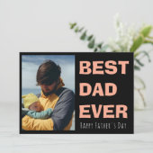 Persoonlijke Vaderdag kaart met foto (Staand voorkant)