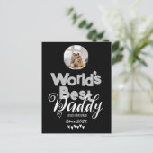 Persoonlijke vaderdag, 's werelds beste pappa cade feestdagenkaart (Staand voorkant)