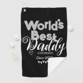 Persoonlijke vaderdag, 's werelds beste pappa cade golfhanddoek (Insitu)