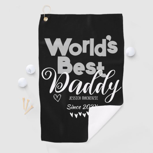 Persoonlijke vaderdag, 's werelds beste pappa cade golfhanddoek (Insitu)