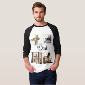 Persoonlijke Vaderdag – Superheld Papa T-shirt (Voorkant volledig)