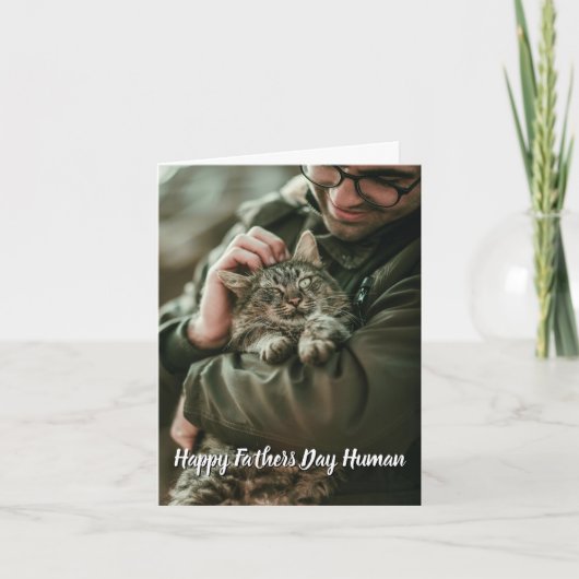 Persoonlijke Vaderdag van de Kat Kaart (Voorkant)