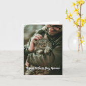 Persoonlijke Vaderdag van de Kat Kaart (Gele Bloem)