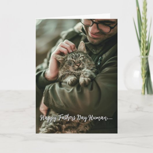 Persoonlijke Vaderdag Van de Kat Kaart (Voorkant)