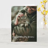 Persoonlijke Vaderdag Van de Kat Kaart (Gele Bloem)