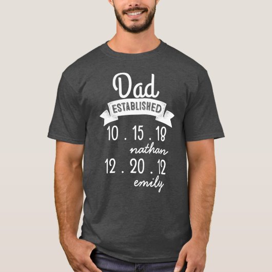 Persoonlijke Vaderdag van papa Shirt (Voorkant)