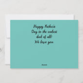 Persoonlijke Vaderdag, vier foto collage Feestdagenkaart (Achterkant)