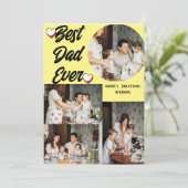 Persoonlijke Vaderdag, vier foto collage Feestdagenkaart (Staand voorkant)
