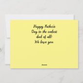 Persoonlijke Vaderdag, vier foto collage Feestdagenkaart (Achterkant)