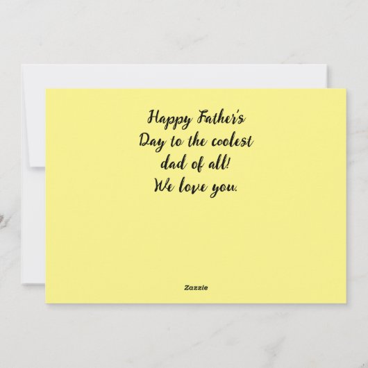 Persoonlijke Vaderdag, vier foto collage Feestdagenkaart (Achterkant)