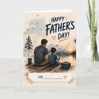 Persoonlijke Vaderdag Vis Kaart Cadeau