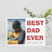 Persoonlijke Vaderdagkaart met foto Feestdagenkaart (Staand voorkant)