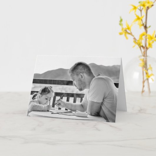 Persoonlijke Vaderdagkaart met foto Kaart (Gele Bloem)