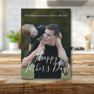 Persoonlijke Vaderdagkaart met foto van papa held Kaart