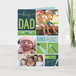 Persoonlijke vaderdagkaart met foto's kaart