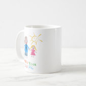 Persoonlijke vaders dag cadeau van Kinderen, vader Koffiemok (Voorkant links)