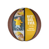 Persoonlijke vaders Dag Foto Gift Best Dad ever Basketbal (Verticaal)