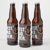 Persoonlijke vaders Dag Foto Gift Best Dad ever Bier Etiket (Flessen)